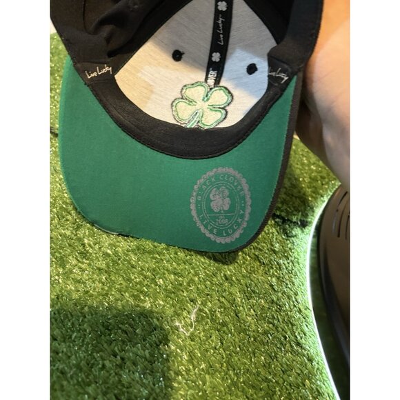 Black Clover hat cap fitted small s/m black green las vegas lighweight spandex 3 - Picture 7 of 10